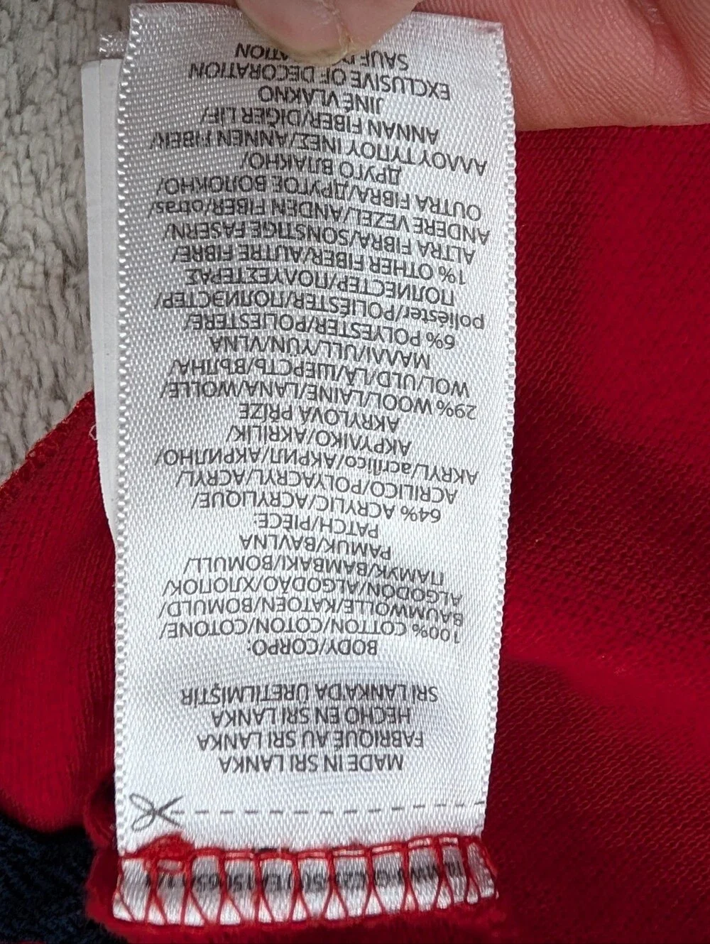 Polo Ralph Lauren Shirt Mens L Red Big P Script Varsity Letterman Rugby New York